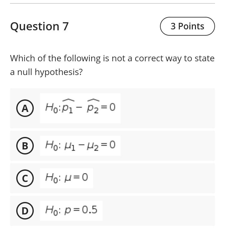 Solved Question 7 3 Points Which of the following is not a | Chegg.com