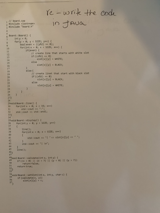Solved re-write the code in JAVA 1 // main.cpp 2 #include 3 | Chegg.com