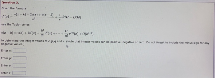 Solved Question 3 Given The Formula V X K 2 Chegg Com