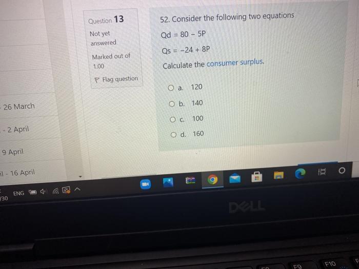 Solved Question 13 52. Consider the following two equations | Chegg.com