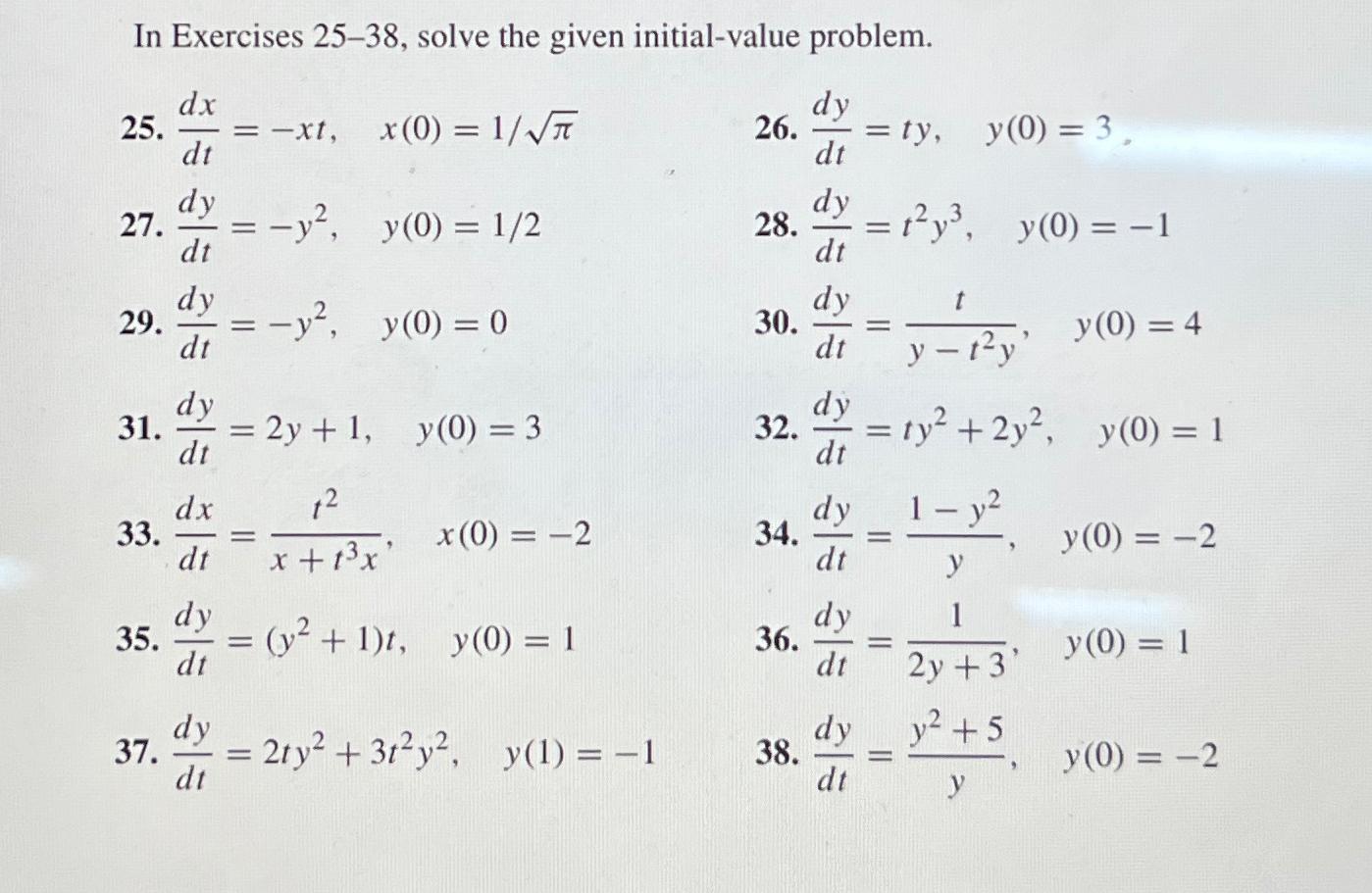 Solved Could you please help me with 34, ﻿solve the given | Chegg.com