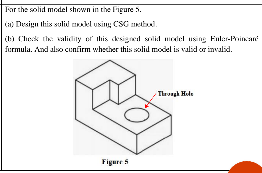 Solved For the solid model shown in the Figure 5. (a) Design | Chegg.com