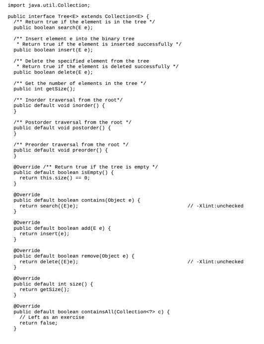 Solved please make ExtBst.java by using Tree.java. and | Chegg.com
