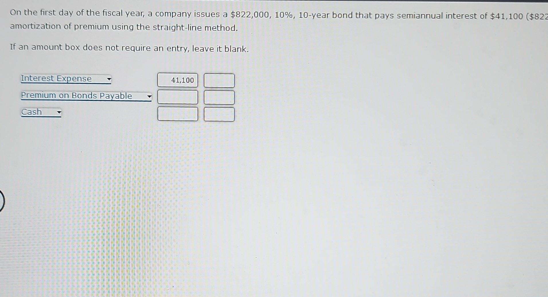 Solved On the first day of the fiscal year, a company issues