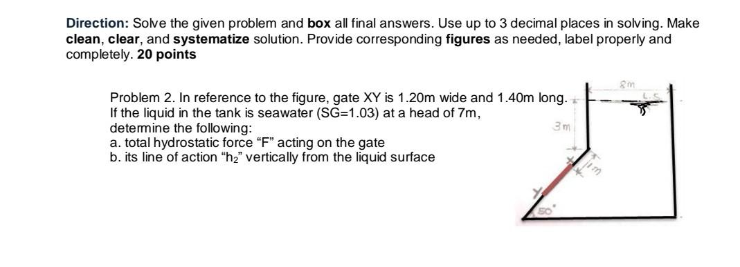 Solved Direction: Solve the given problem and box all final | Chegg.com