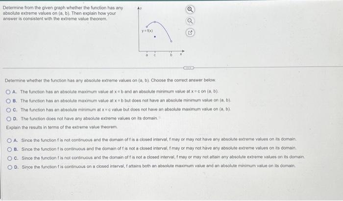Solved Determine from the given graph whether the function | Chegg.com