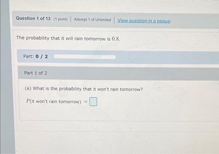 Solved Question 3 of 13 (1 point) Attempt 1 of Unlimited | Chegg.com