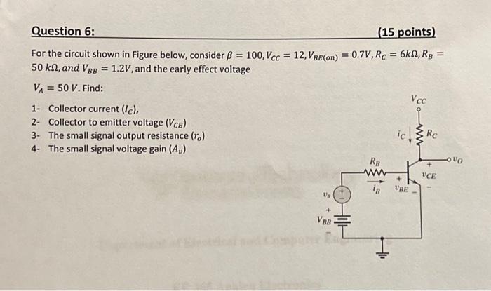 Solved For the circuit shown in Figure below, consider | Chegg.com