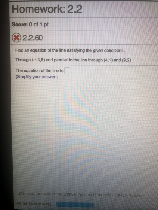Solved Homework: 2.2 Score: 0 of 1 pt X 2.2.60 Find an | Chegg.com