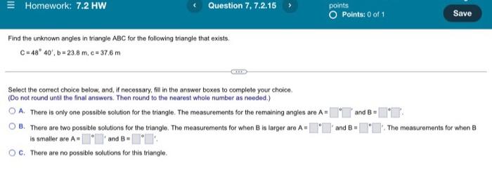 Solved Homework: 7.2 HW Question 7, 7.2.15 > points O | Chegg.com