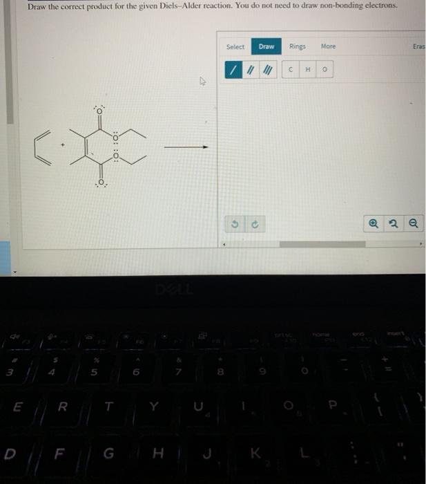 Solved Draw the correct product for the given DielsAlder