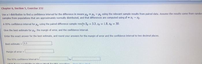 Solved Chapter 6, Section 5, Exercise 232 Use At | Chegg.com