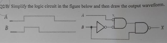 Solved Q2/B/Simplify the logic circuit in the figure below | Chegg.com