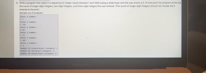 Solved 5. Write a program that reads in a sequence of | Chegg.com