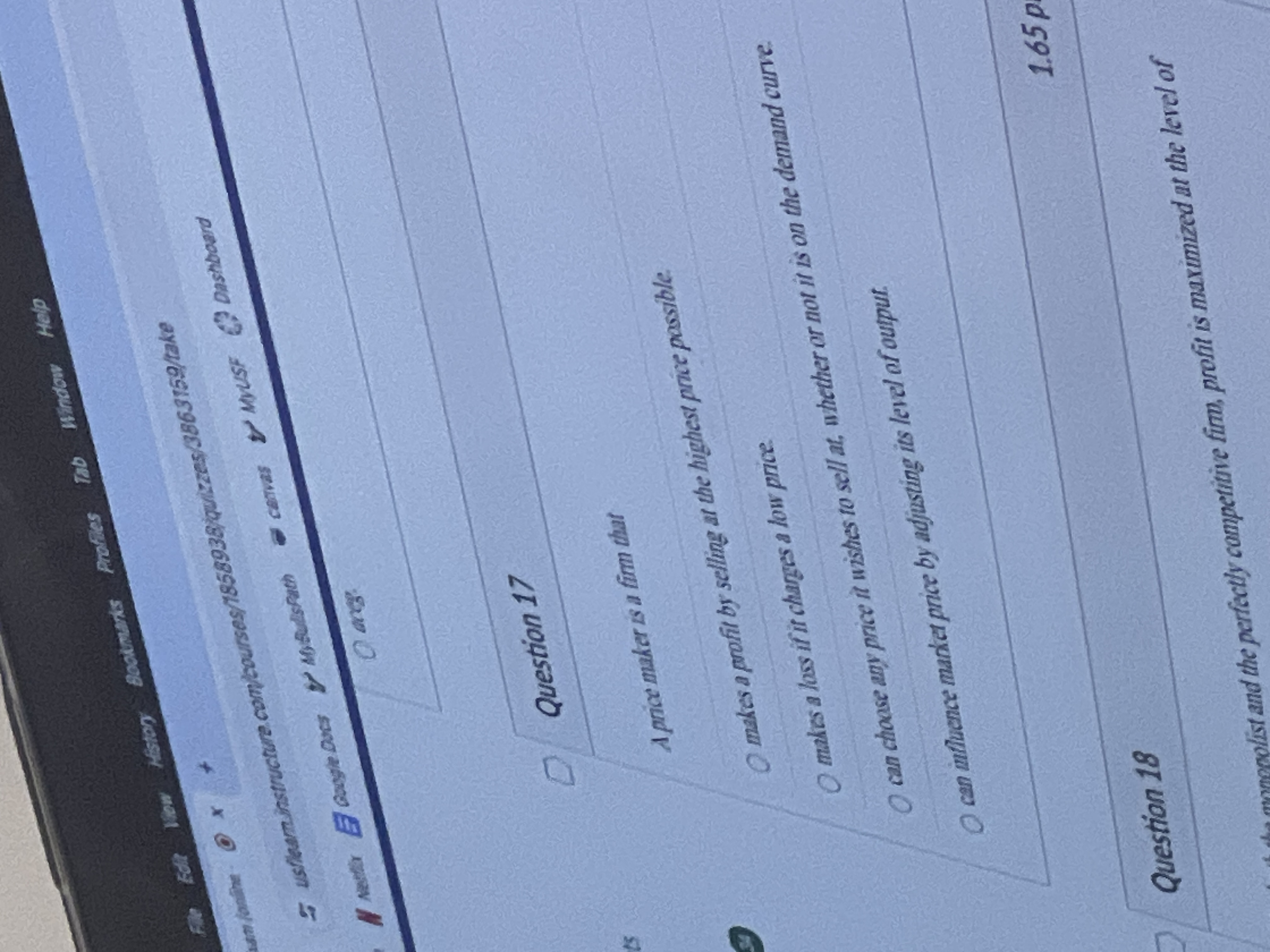 Solved A price maker is a firm thatmakes a profii by selling