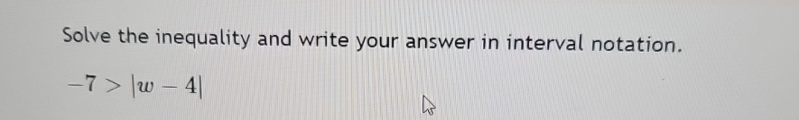 Solved Solve the inequality and write your answer in | Chegg.com