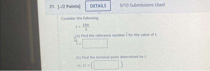 Solved Find the terminal point P(x,y) on the unit circle | Chegg.com