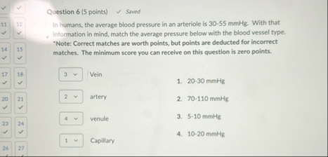 Solved Question 6 (5 ﻿points) ﻿Saved11,12In humans, the | Chegg.com