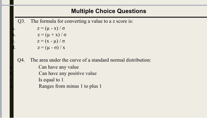 Solved Multiple Choice Questions Q1. A Confidence Interval | Chegg.com