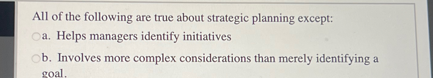 strategic business planning involves three variables