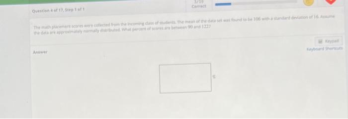 Solved The math placement scores were collected from the | Chegg.com