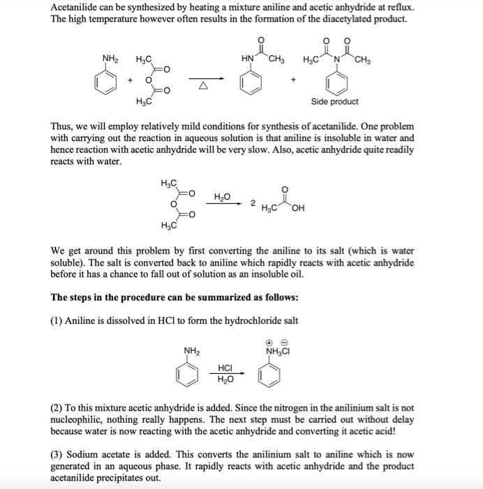 Solved In this procedure, aniline is regenerated from its | Chegg.com