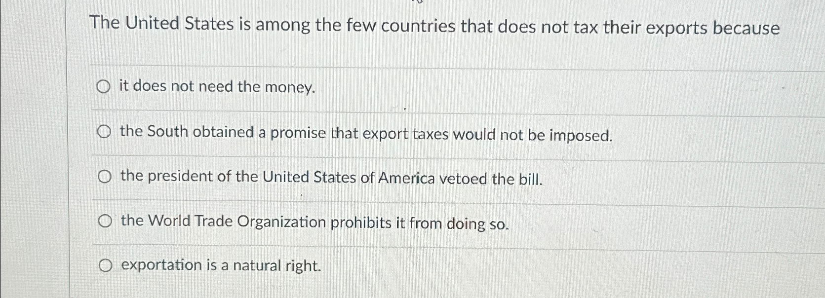 Solved The United States is among the few countries that | Chegg.com