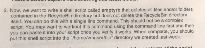 Solved 2. Now, we want to write a shell script called | Chegg.com