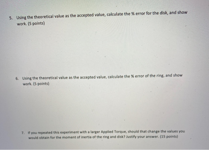 Solved Mass (kg) Torque(Nm) a (rad/s2) 1 (kgm) Inner Radius