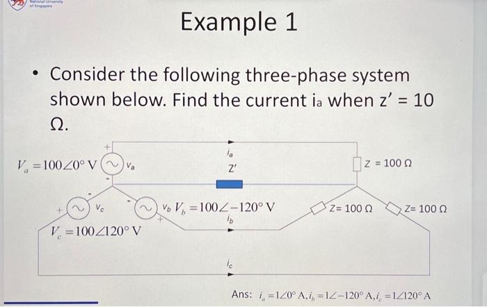 Solved - Consider The Following Three-phase System Shown | Chegg.com