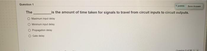 Solved Question 1 1 points Save Answer The is the amount of | Chegg.com