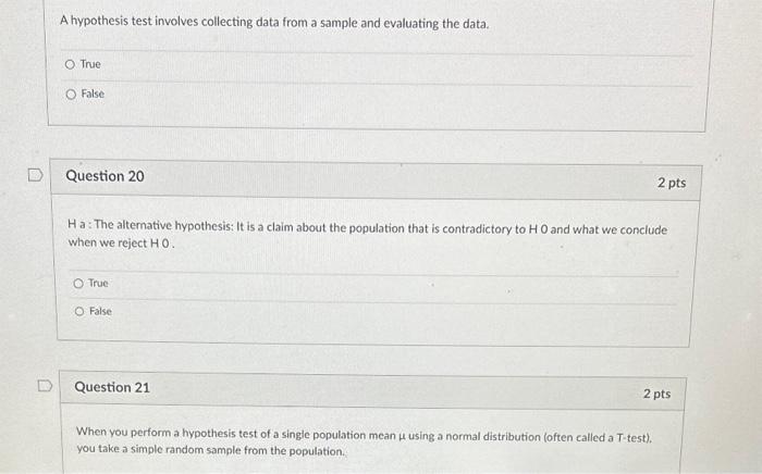 Solved A hypothesis test involves collecting data from a | Chegg.com