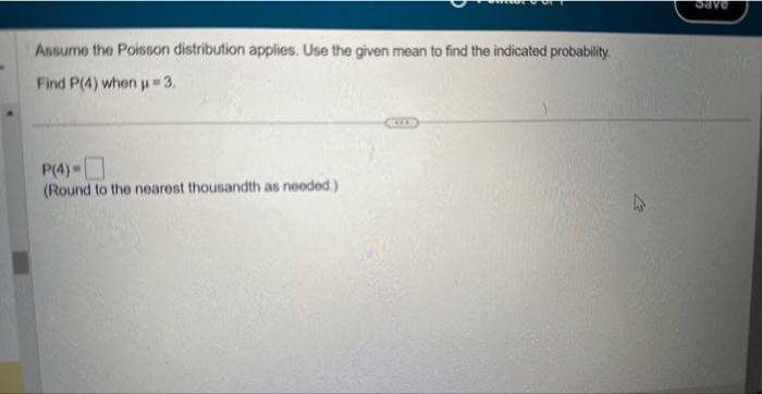 Solved Assume The Poisson Distribution Applies. Use The | Chegg.com