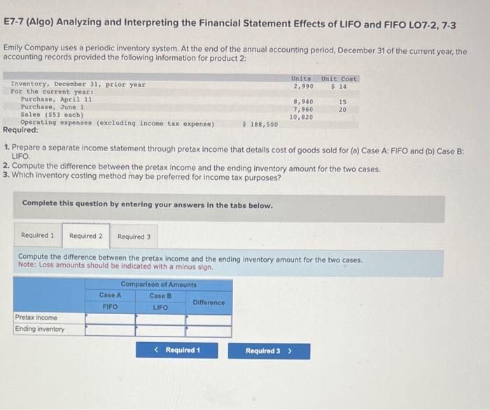 Solved Emily Company uses a periodic inventory system. At | Chegg.com