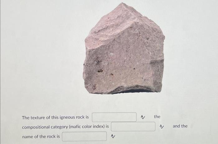 Solved The texture of this igneous rock is compositional | Chegg.com