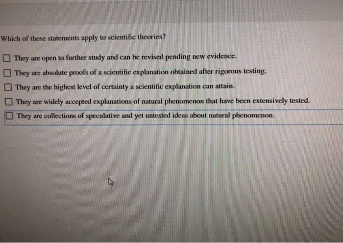 Solved Which Of These Statements Apply To Scientific | Chegg.com