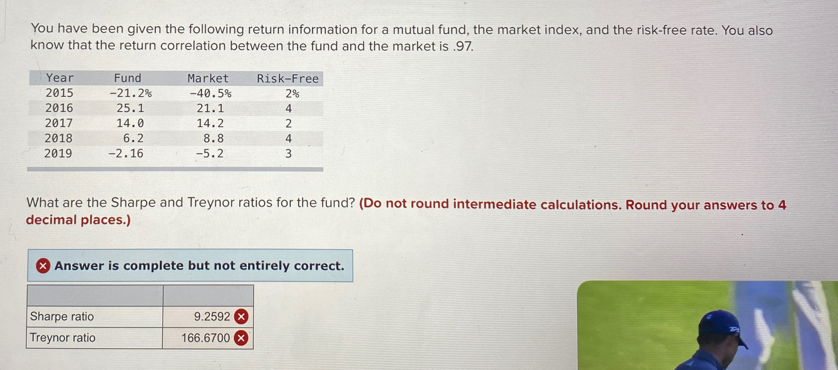 Solved You have been given the following return information | Chegg.com