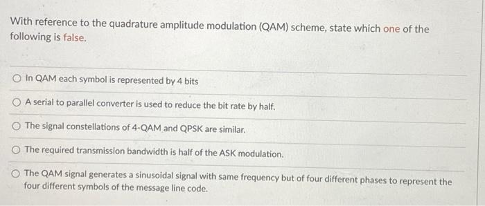 Solved When considering the two digital carrier modulation | Chegg.com