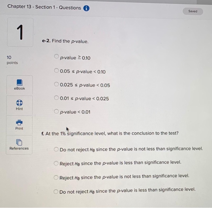 Solved Chapter 13 - Section 1 - Questions Saved Help 1 A | Chegg.com