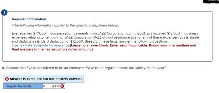 Solved Eva received $77,000 in compensation payments from | Chegg.com