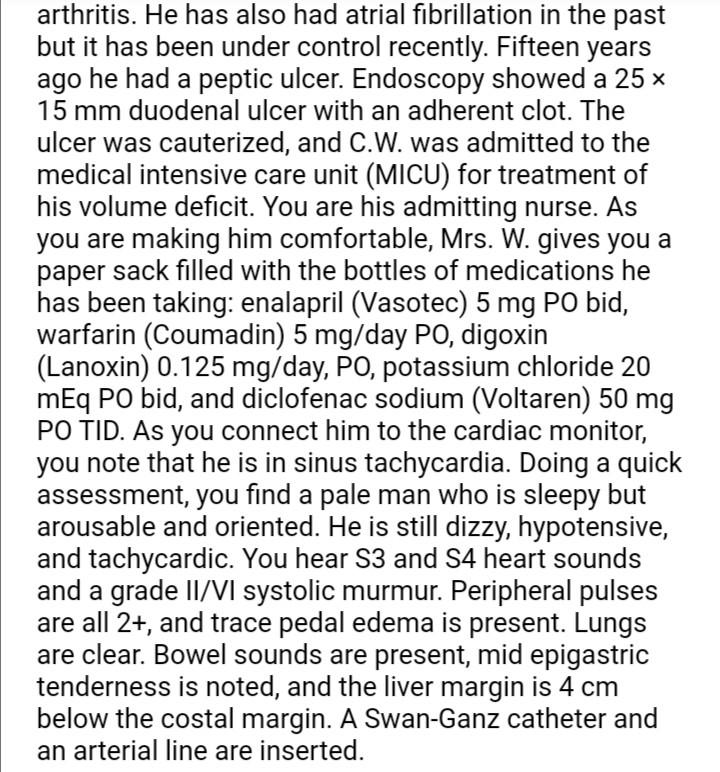 arthritis. He has also had atrial fibrillation in the past but it has been under control recently. Fifteen years ago he had a