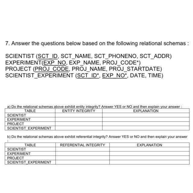 Solved 7. Answer the questions below based on the following | Chegg.com
