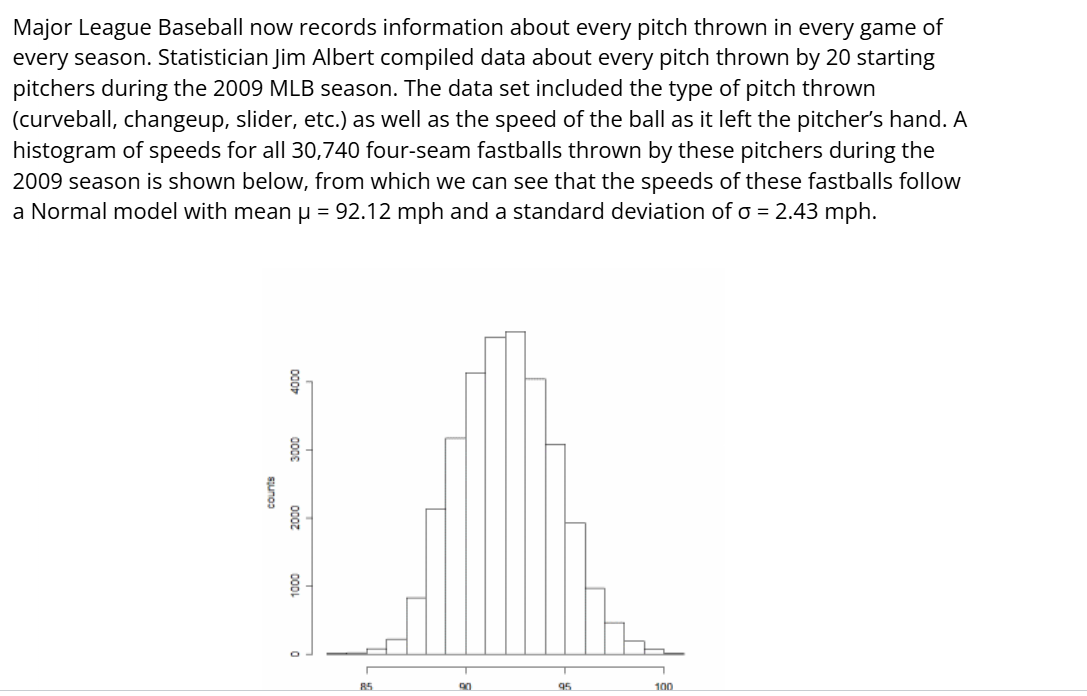 Solved Major League Baseball now records information about | Chegg.com