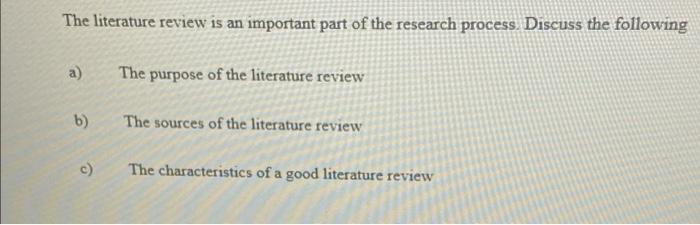 the following are purposes of literature review except