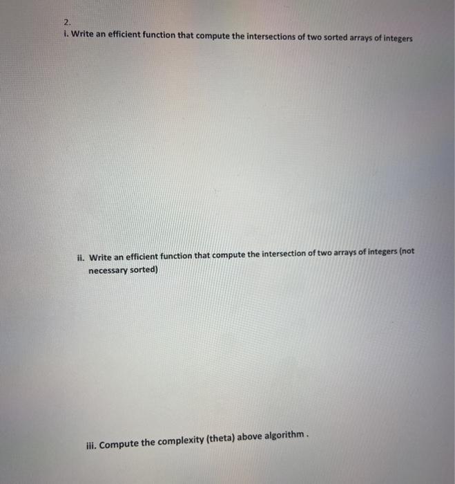 Solved 2. i. Write an efficient function that compute the | Chegg.com