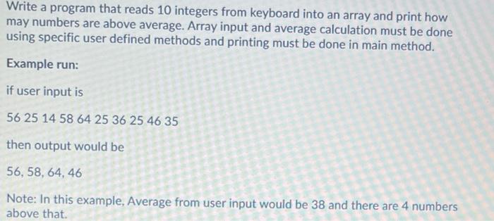 Solved Write a program that reads 10 integers from keyboard | Chegg.com