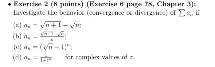 Solved - Exercise 2 (8 Points) (Exercise 6 Page 78 , Chapter | Chegg.com