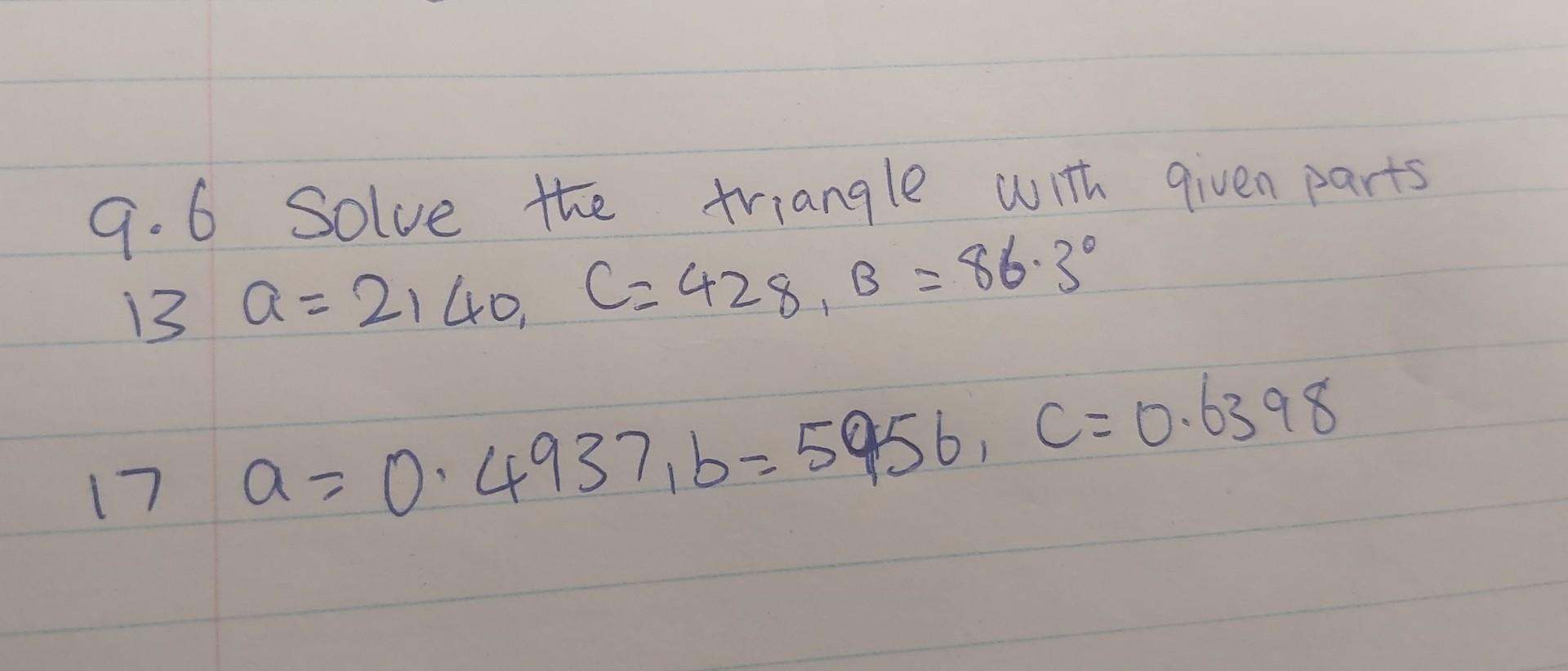 Solved In 31 Use The Law Of Sines To Solve The Given | Chegg.com