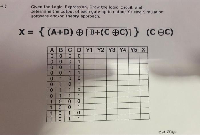Solved 4.) Given the Logic Expression, Draw the logic | Chegg.com