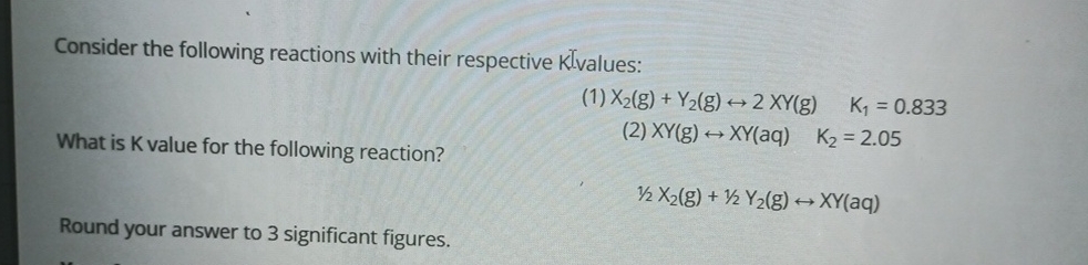 Solved Consider the following reactions with their | Chegg.com
